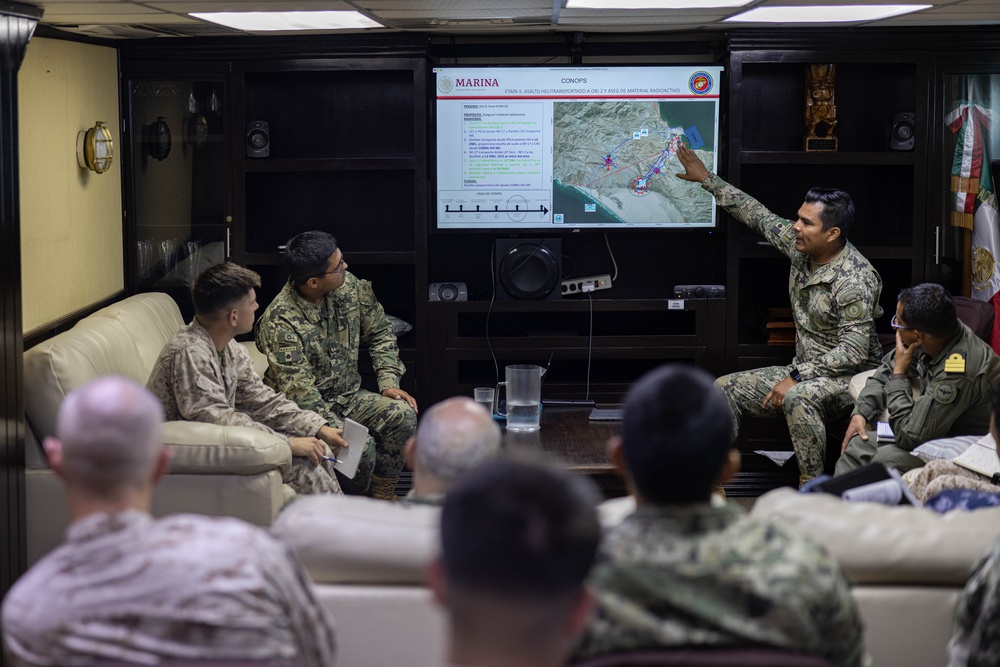 U.S. Marines, Mexican forces hold confirmation brief during exercise Phoenix/Aztec Alligator 2023