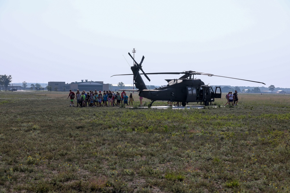 Minnesota National Guard Youth Camp Holds Military Aviation Flyover and Display on Camp Ripley