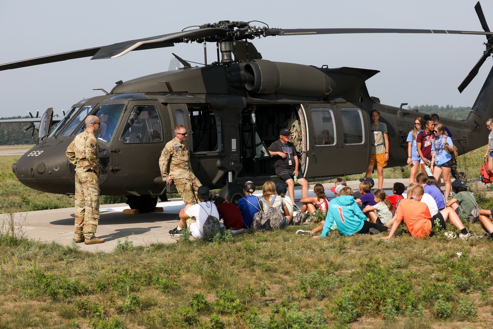 Minnesota National Guard Youth Camp Holds Military Aviation Flyover and Display on Camp Ripley