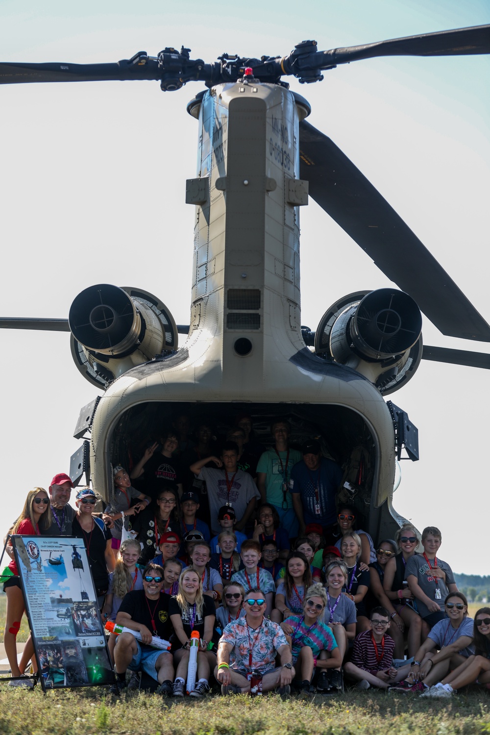 Minnesota National Guard Youth Camp Holds Military Aviation Flyover and Display on Camp Ripley