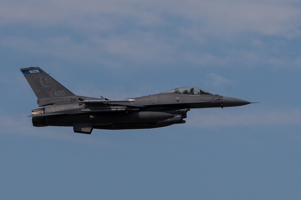 Minnesota National Guard Youth Camp Holds Military Aviation Flyover and Display on Camp Ripley