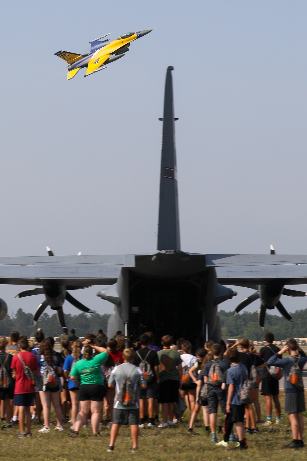 Minnesota National Guard Youth Camp Holds Military Aviation Flyover and Display on Camp Ripley