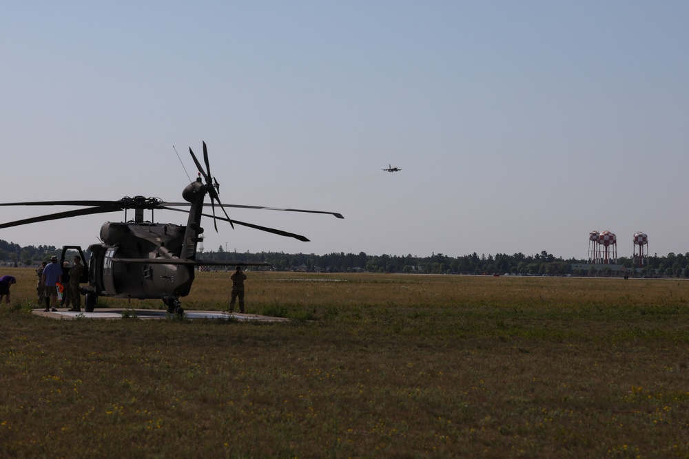 Minnesota National Guard Youth Camp Holds Military Aviation Flyover and Display on Camp Ripley