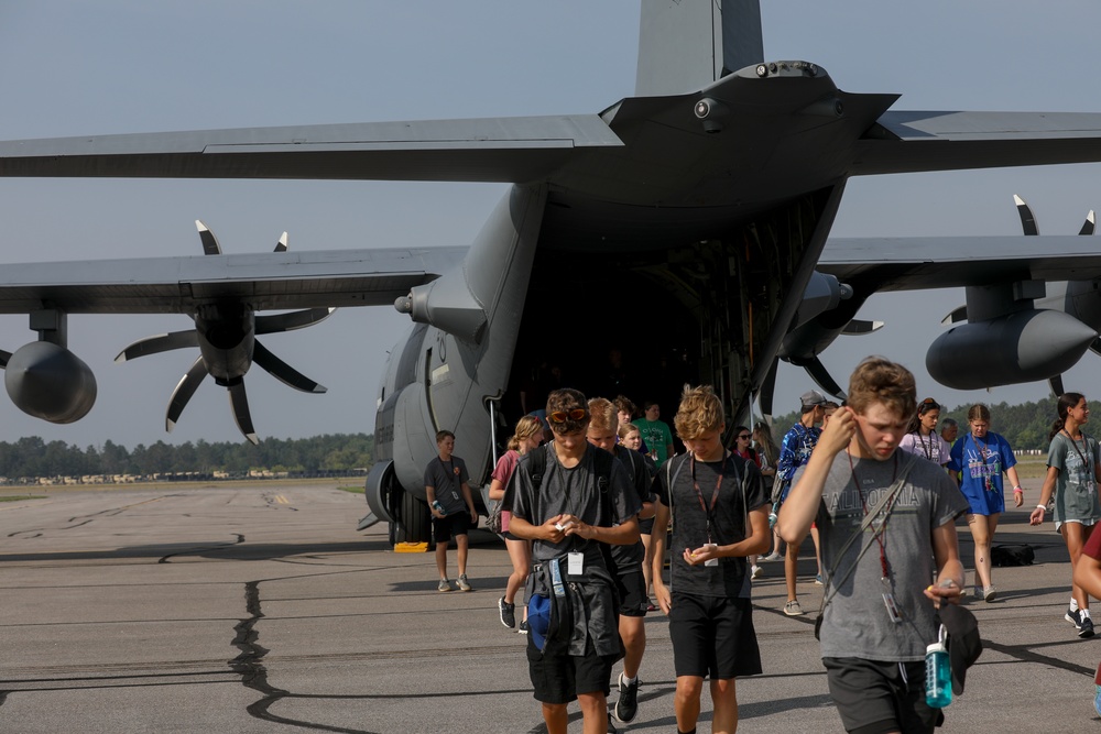 Minnesota National Guard Youth Camp Holds Military Aviation Flyover and Display on Camp Ripley