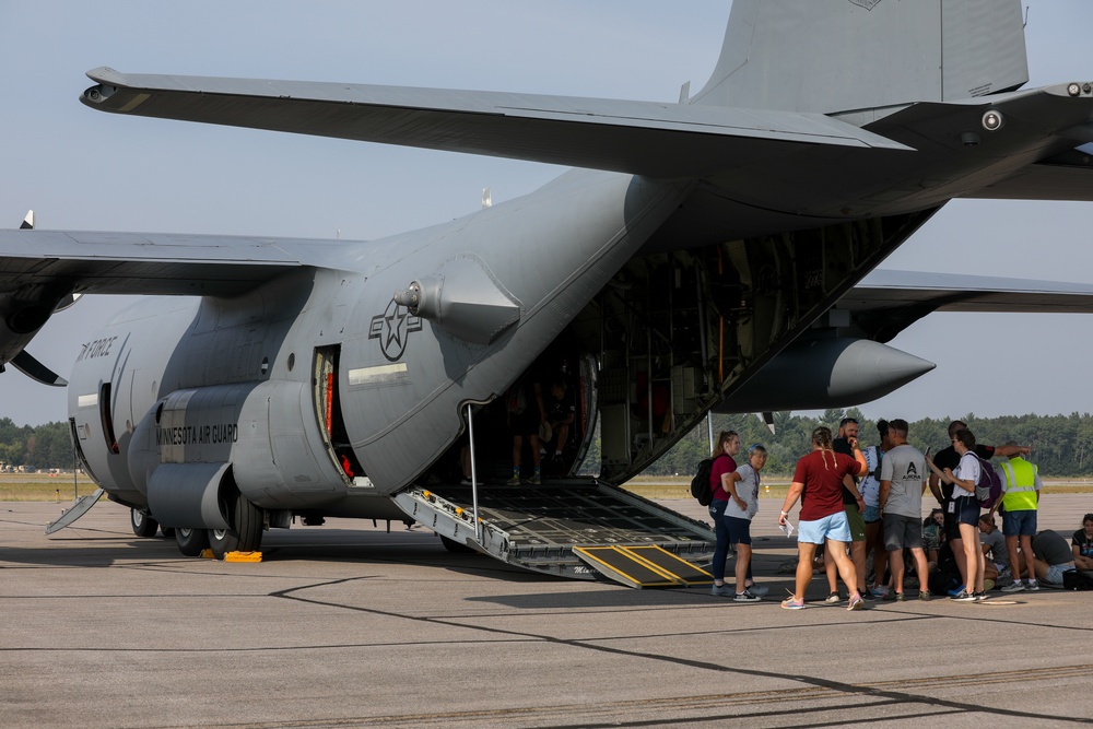 Minnesota National Guard Youth Camp Holds Military Aviation Flyover and Display on Camp Ripley