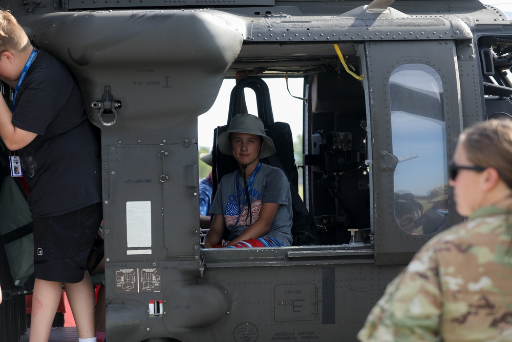 Minnesota National Guard Youth Camp Holds Military Aviation Flyover and Display on Camp Ripley