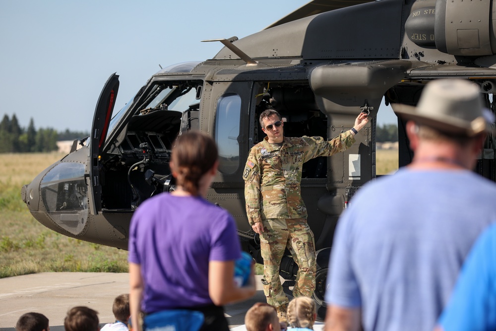 Minnesota National Guard Youth Camp Holds Military Aviation Flyover and Display on Camp Ripley