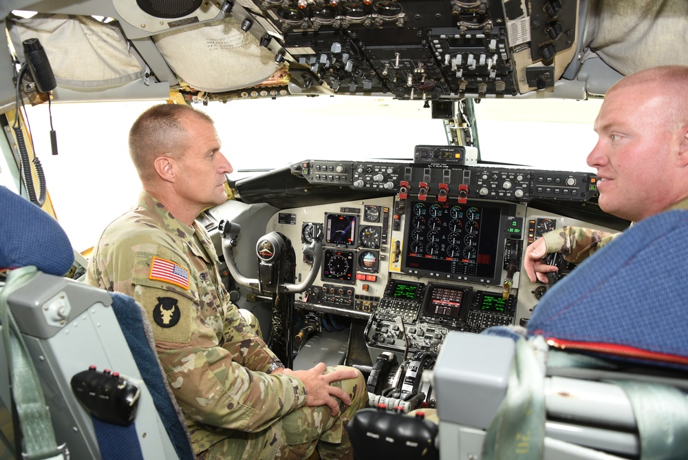 Iowa Command Sgt. Maj. Strasser tours KC-135