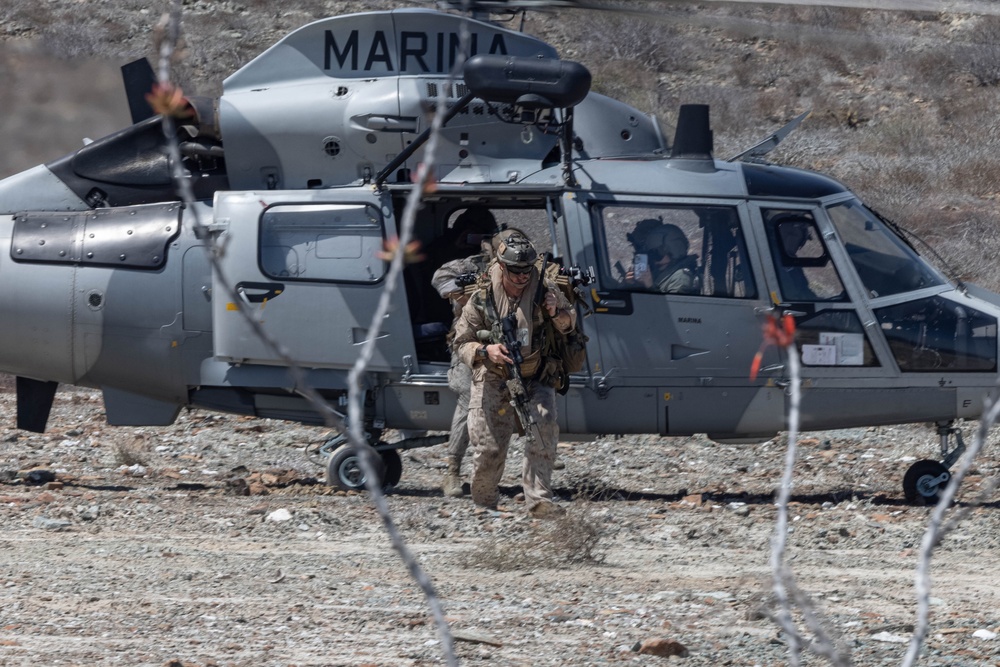 U.S. Marines, helo insert during exercise Phoenix/Aztec Alligator 2023