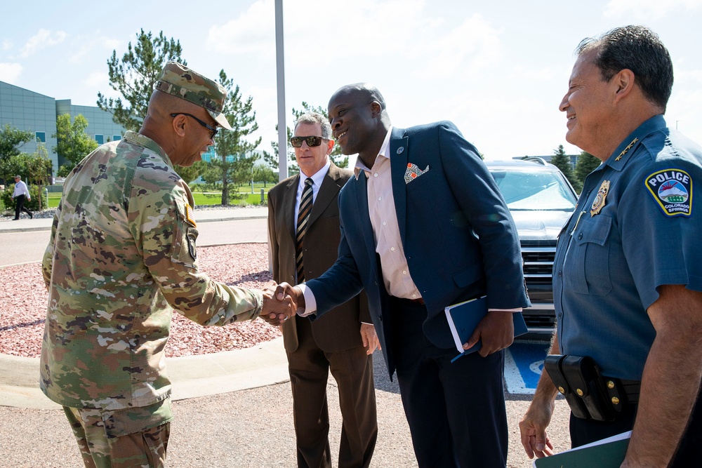 Colorado Springs Mayor Yemi Mobolade visits NORAD and USNORTHCOM headquaters