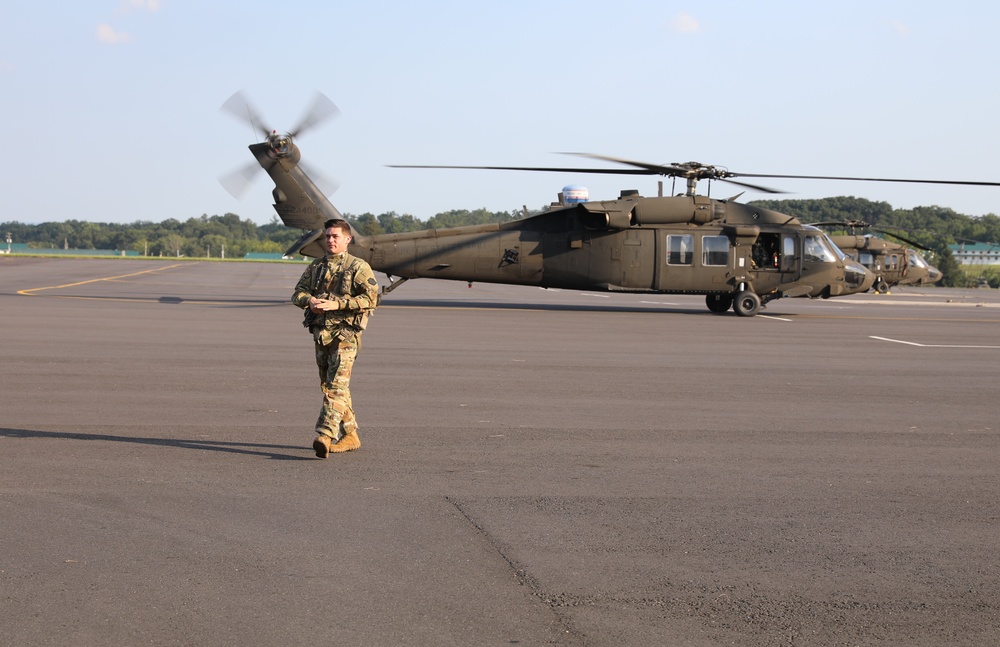 Crew chief at Muir Army Heliport