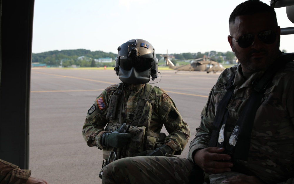 28th ECAB crew chief performs flight check