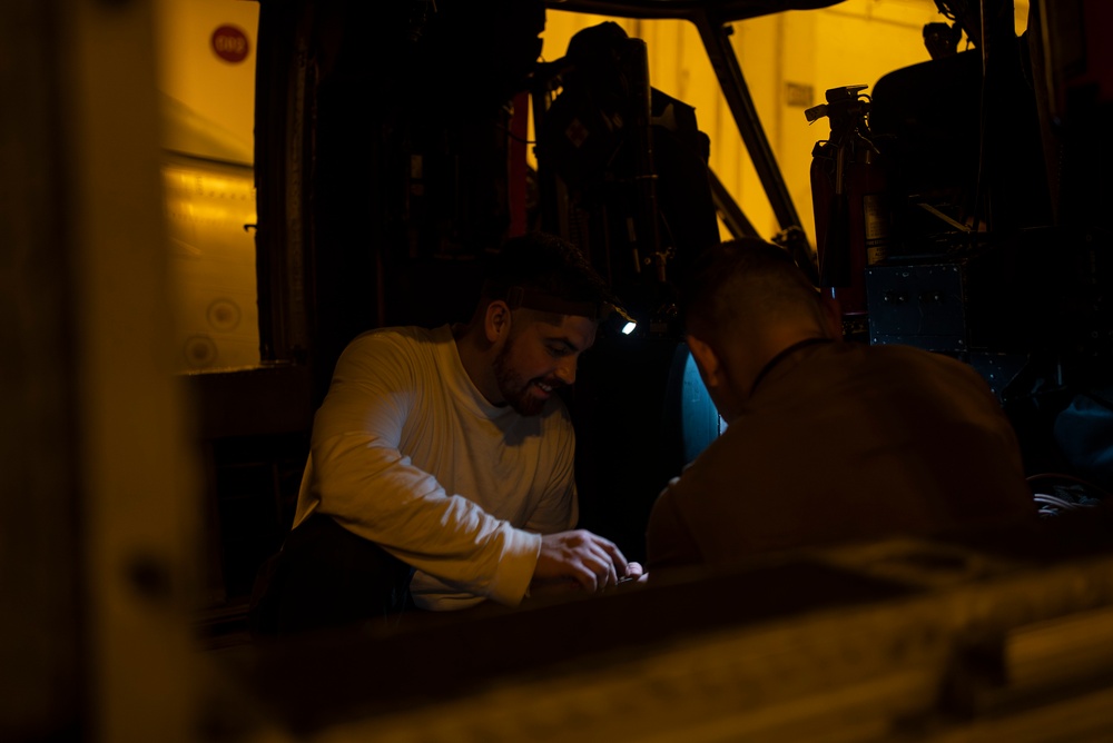 USS Carl Vinson (CVN 70) Sailor Conducts Routine Maintenance