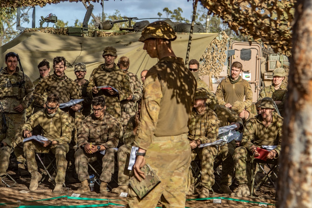 Australian Army's 2nd Cavalry Regiment conducts orders brief