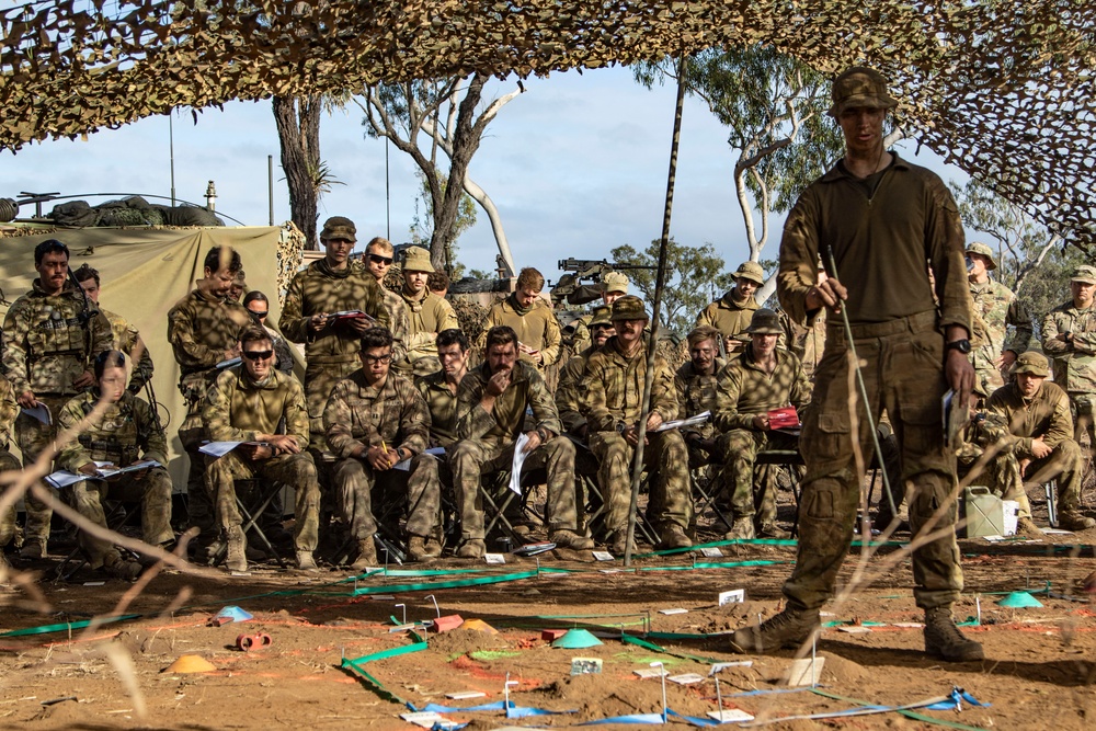 Australian Army's 2nd Cavalry Regiment conducts orders brief