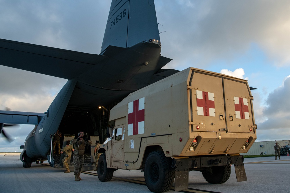 U.S. Army “Raiders” offload a C-130 during Mobility Guardian 23