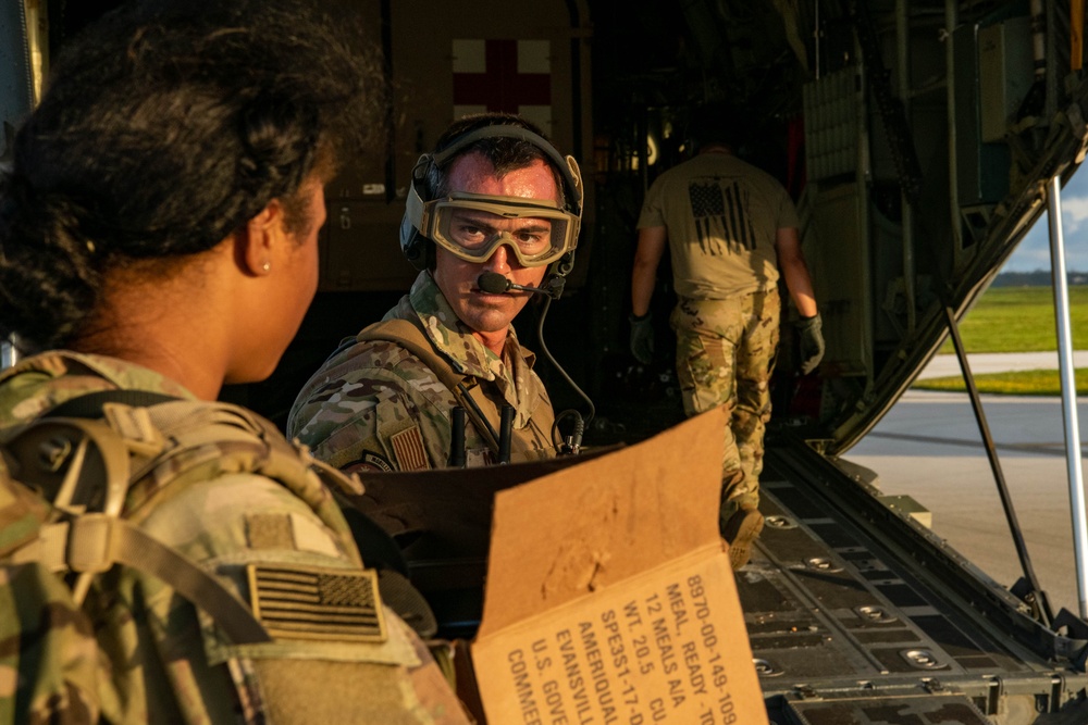 U.S. Army “Raiders” offload a C-130 during Mobility Guardian 23