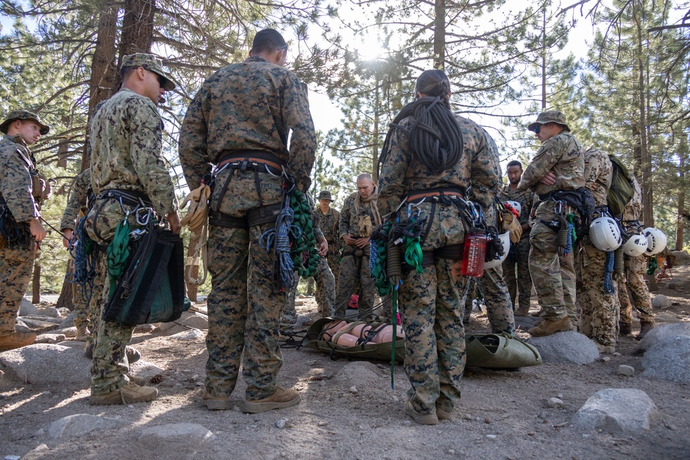 Mountain Medicine 1-23 practice raising and lowering sked’s