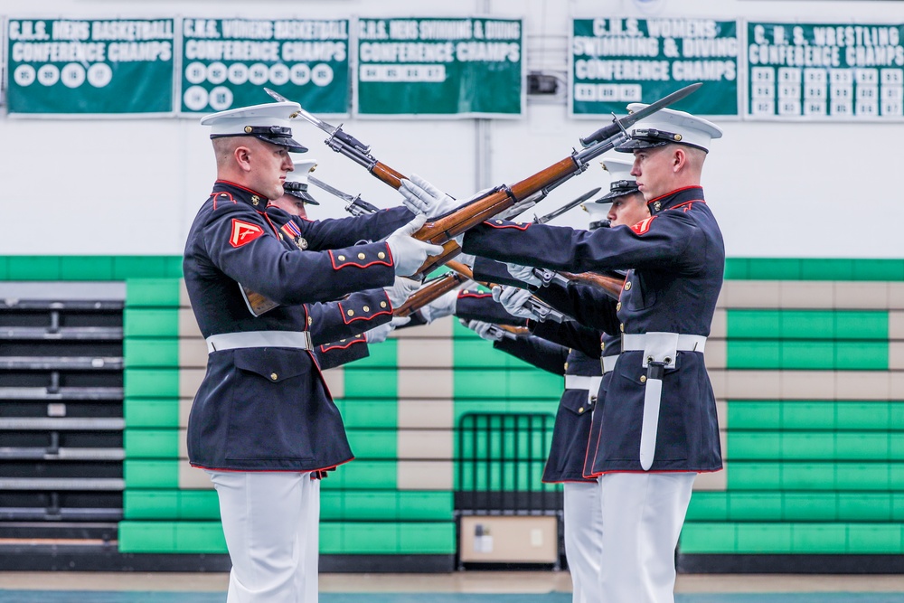 Marine Battle Color Detachment Return to North Carolina 2023: Cary High School