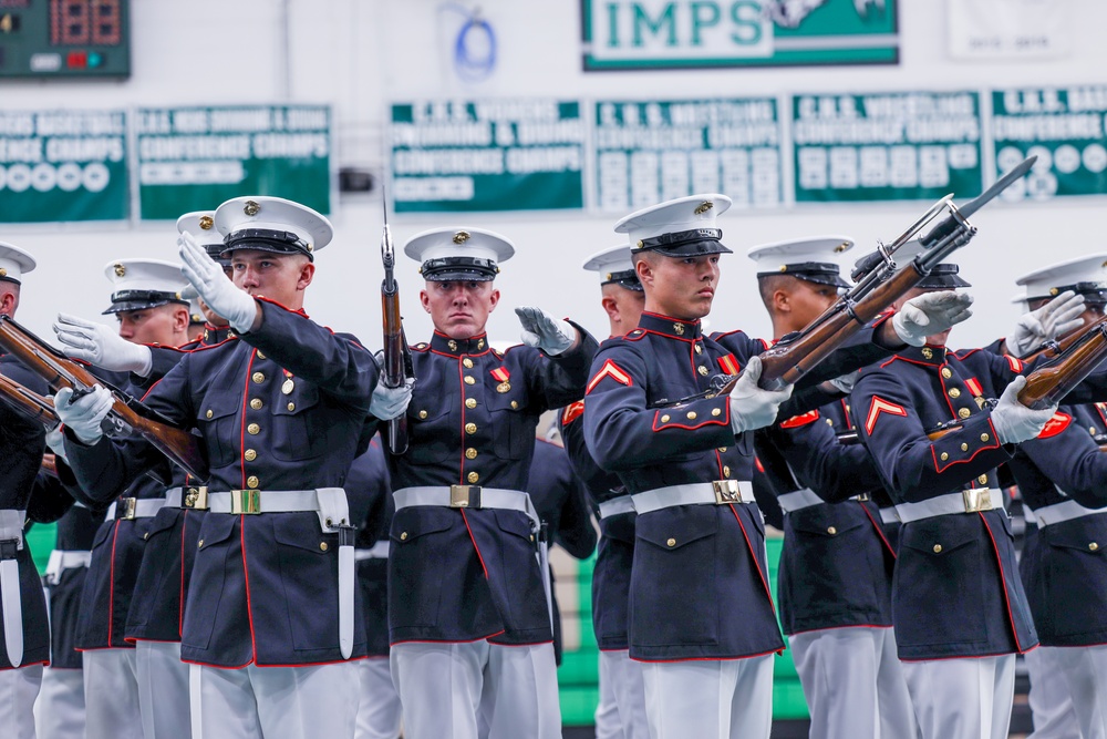 Marine Battle Color Detachment Return to North Carolina 2023: Cary High School