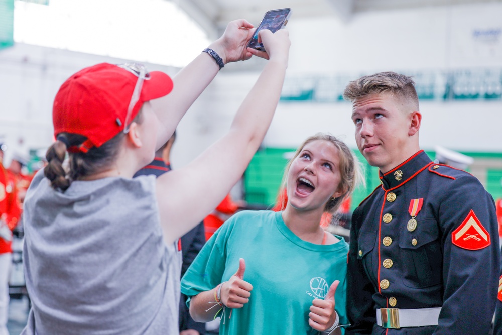 Marine Battle Color Detachment Return to North Carolina 2023: Cary High School