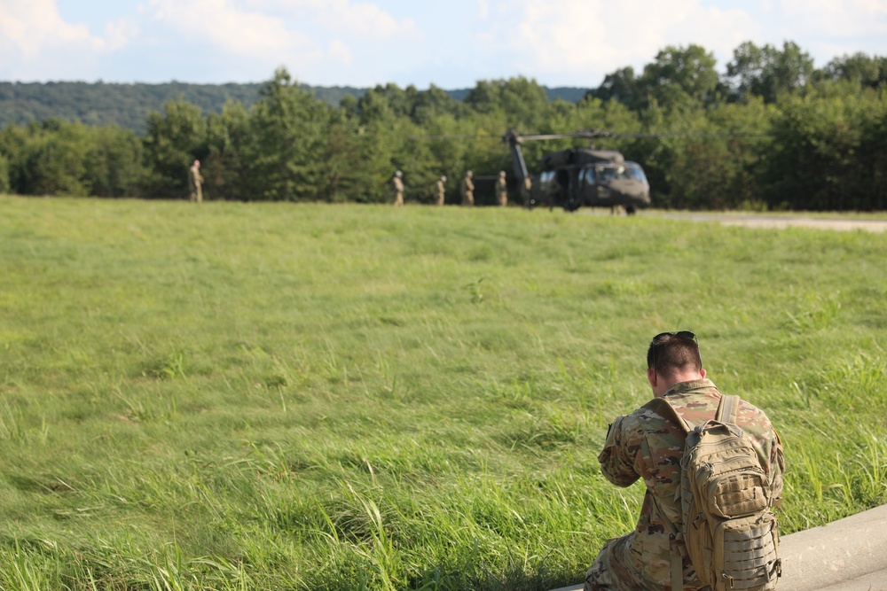 Public affairs covers officer candidate school helicopter flight
