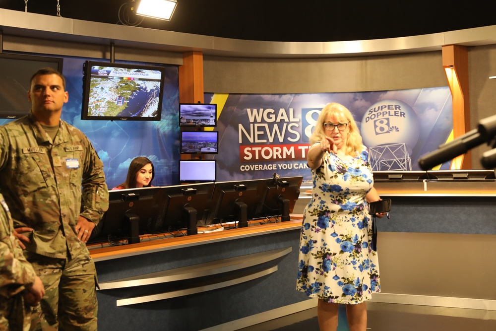 Soldiers tour WGAL News 8 studio