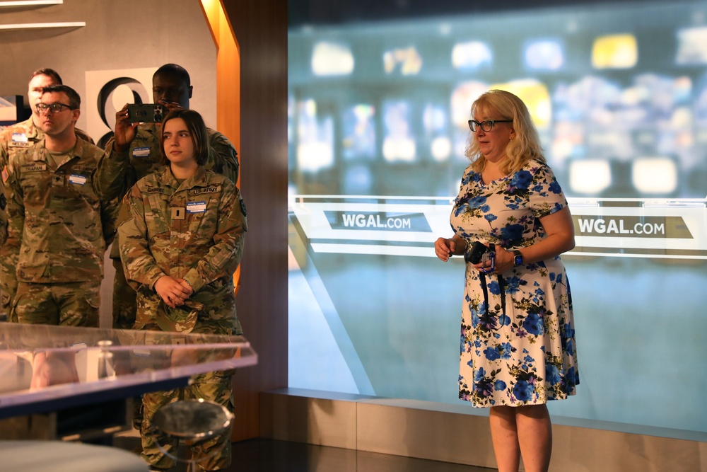 Soldiers tour WGAL News 8 studio