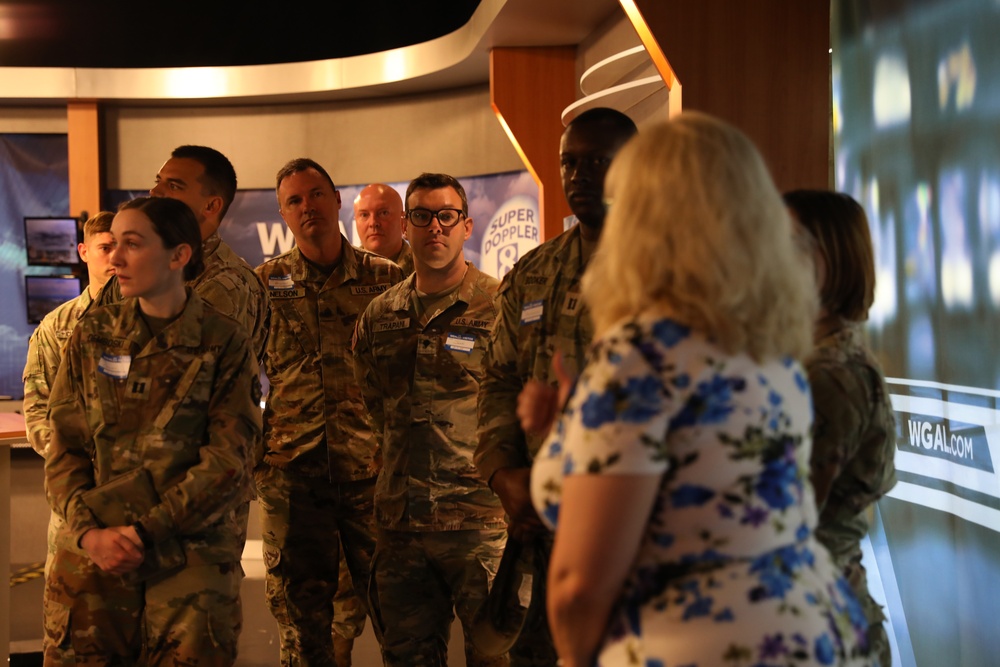 Soldiers tour WGAL News 8 studio