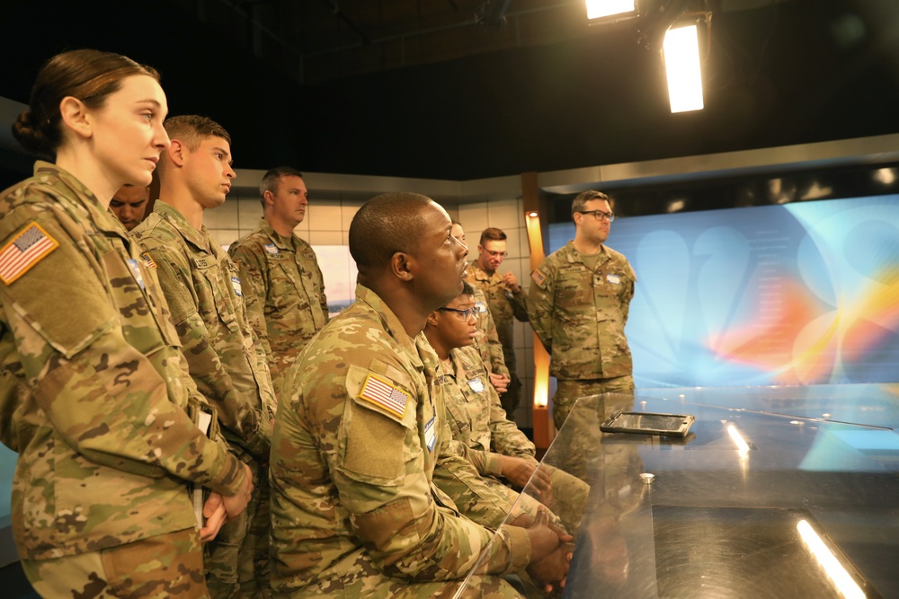 Soldiers tour WGAL News 8 studio