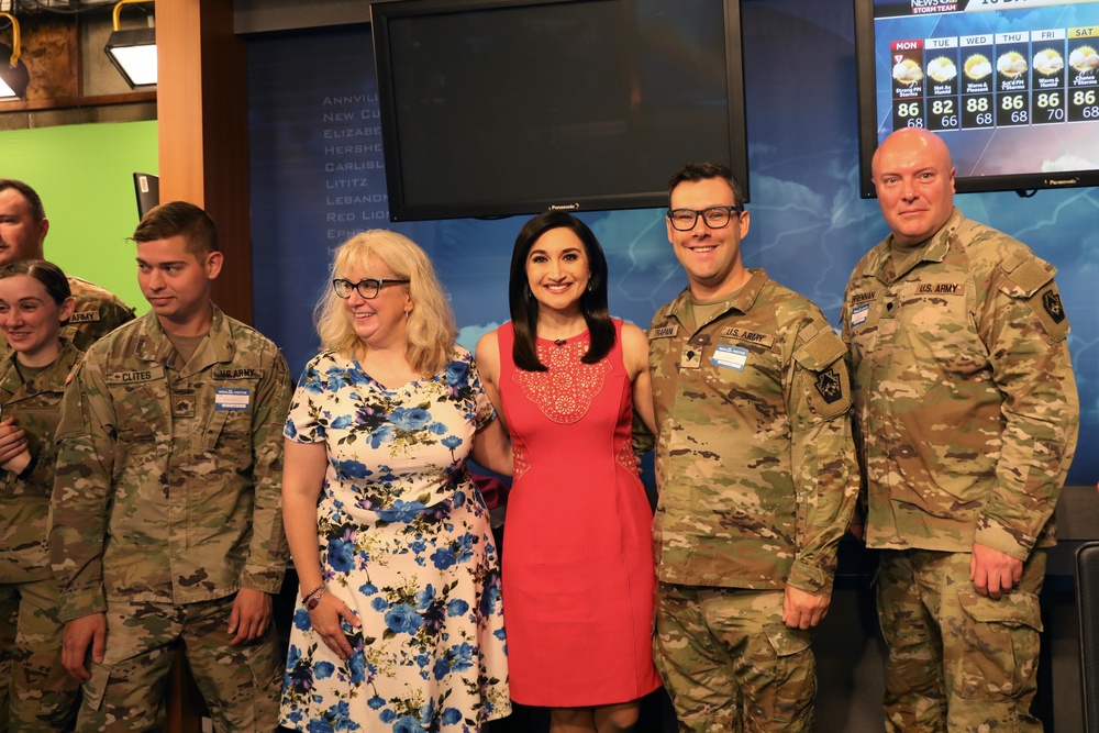 Soldiers tour WGAL News 8 studio