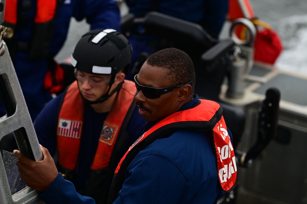 U.S. Coast Guard Cutter Forward (WMEC 911) conducts training before getting underway in support of Op Nanook