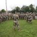 Brig. Gen. Laura McHugh hands out challenge coins