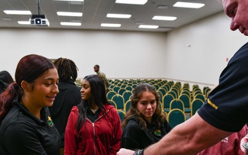 USSOCOM Para-Commandos speak to students during Hillsborough County Sheriff’s Office Rising Stars Leadership Academy