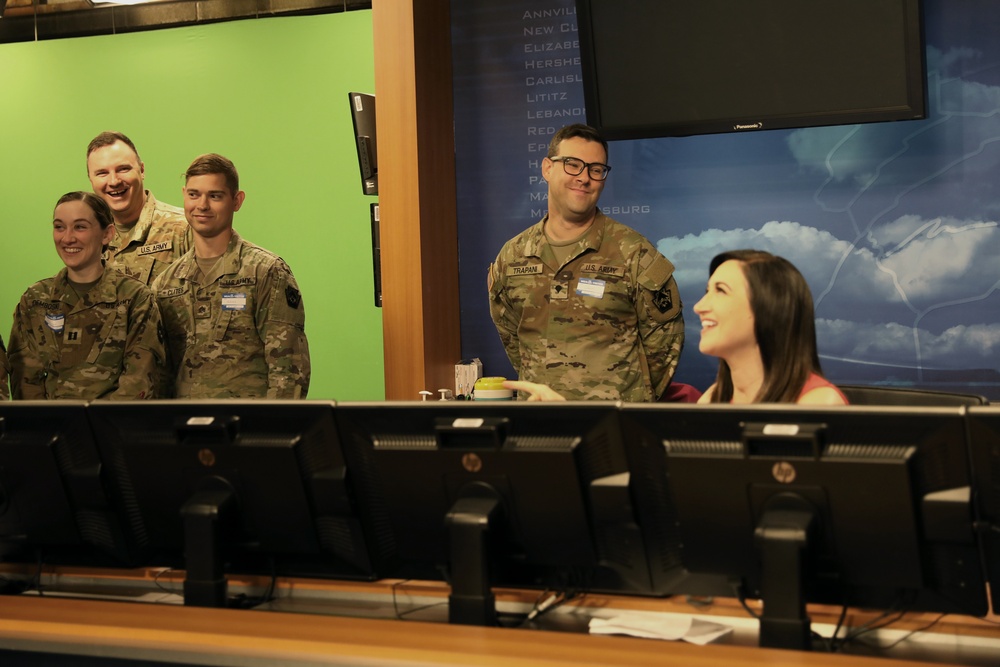 Soldiers tour WGAL News 8 studio