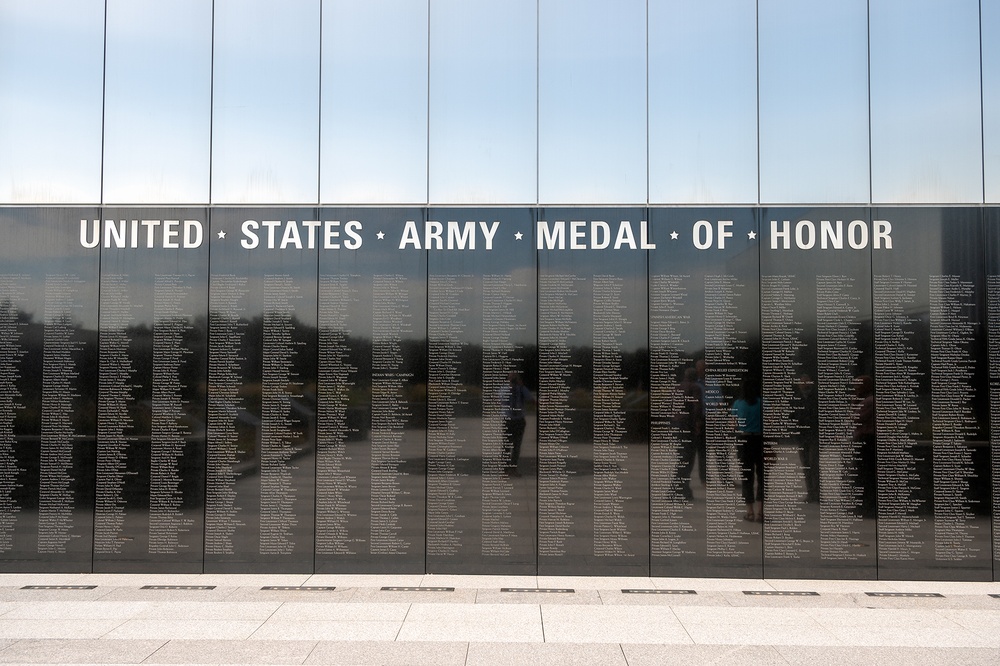 Name engraving of Medal of Honor recipient Col. Paris Davis.