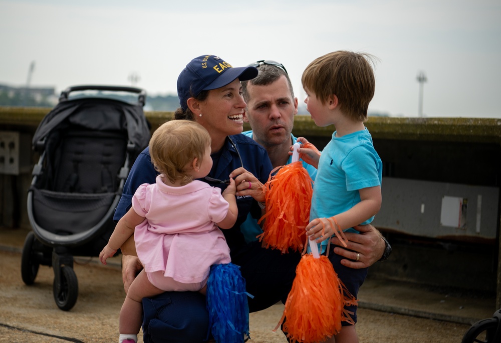 Coast Guard Barque Eagle returns to New London after 4-month deployment