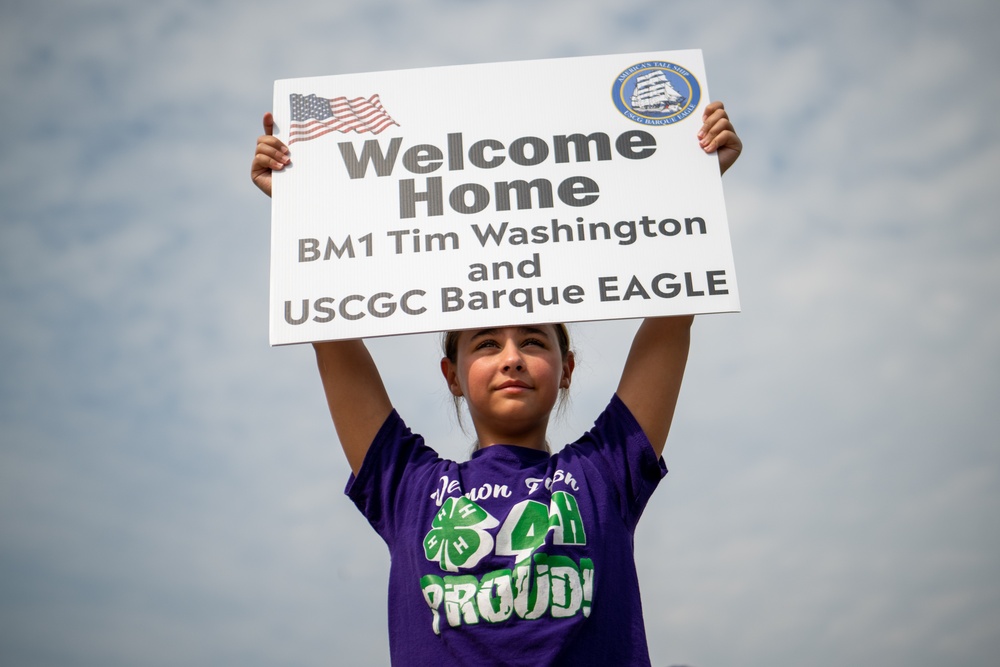 Coast Guard Barque Eagle returns to New London after 4-month deployment