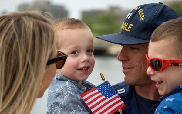 Coast Guard Barque Eagle returns to New London after 4-month deployment