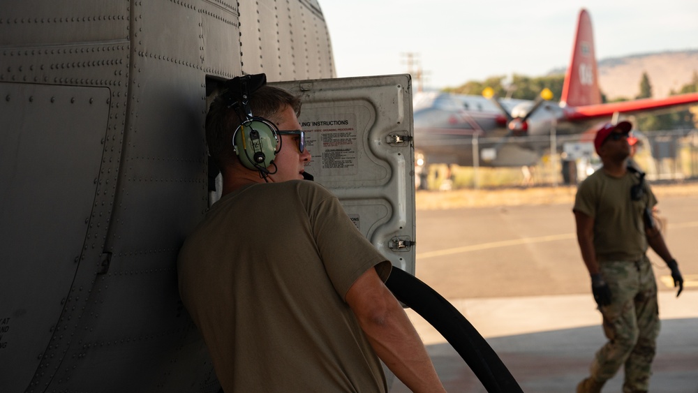 MAFFS personnel join wildfire suppression efforts against Wiley and Jerry Ridge Fires in Northwest United States