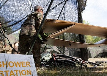 126th Quartermaster Company Build Their Showers for Northern Strike 23