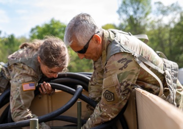 126th Quartermaster Company Build Their Showers for Northern Strike 23