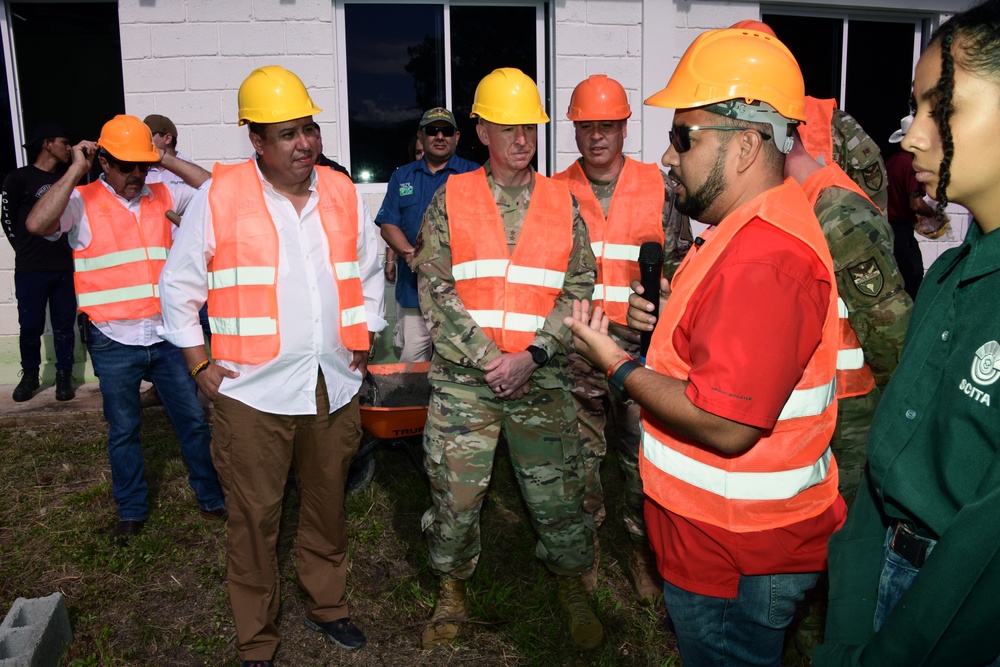 AFSOUTH Commander, Civil Affairs Attend Technology School’s Groundbreaking Ceremony