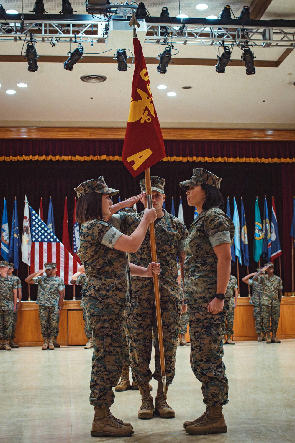 Capt. Kassandra Schmidt takes charge of Alpha Company, H&amp;S Battalion, MCIPAC