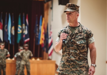 Capt. Kassandra Schmidt takes charge of Alpha Company, H&amp;S Battalion, MCIPAC