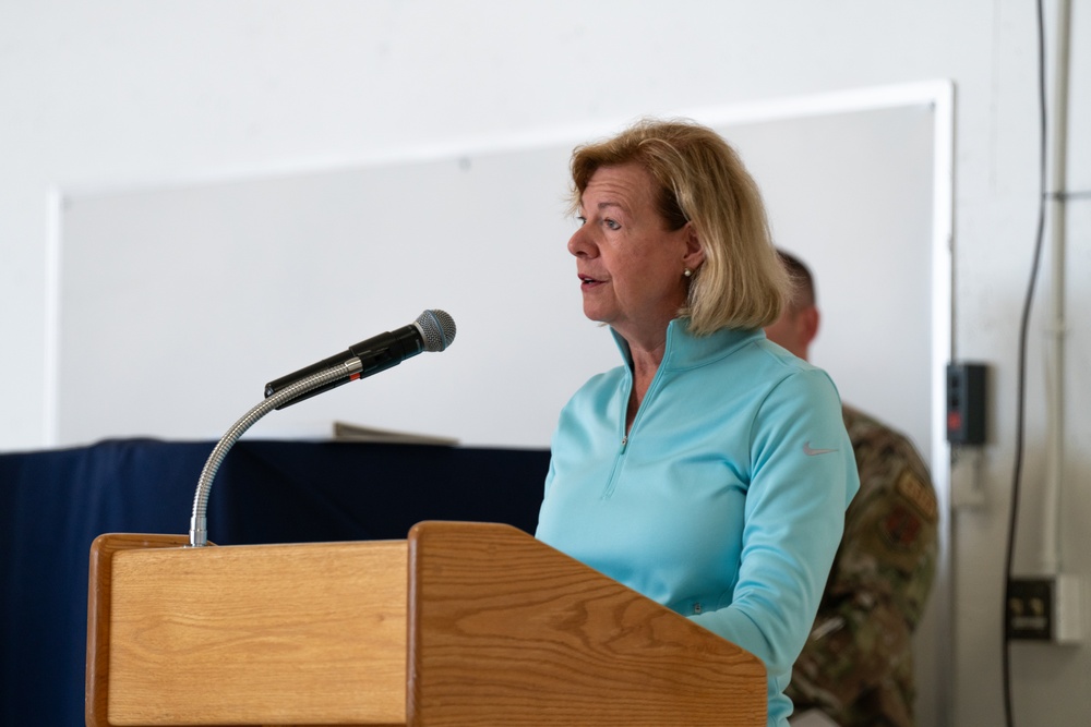 U.S. Armed Forces attend a Distinguished Visitor event during Northern Lightning 23