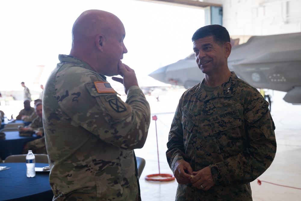 U.S. Armed Forces attend a Distinguished Visitor event during Northern Lightning 23