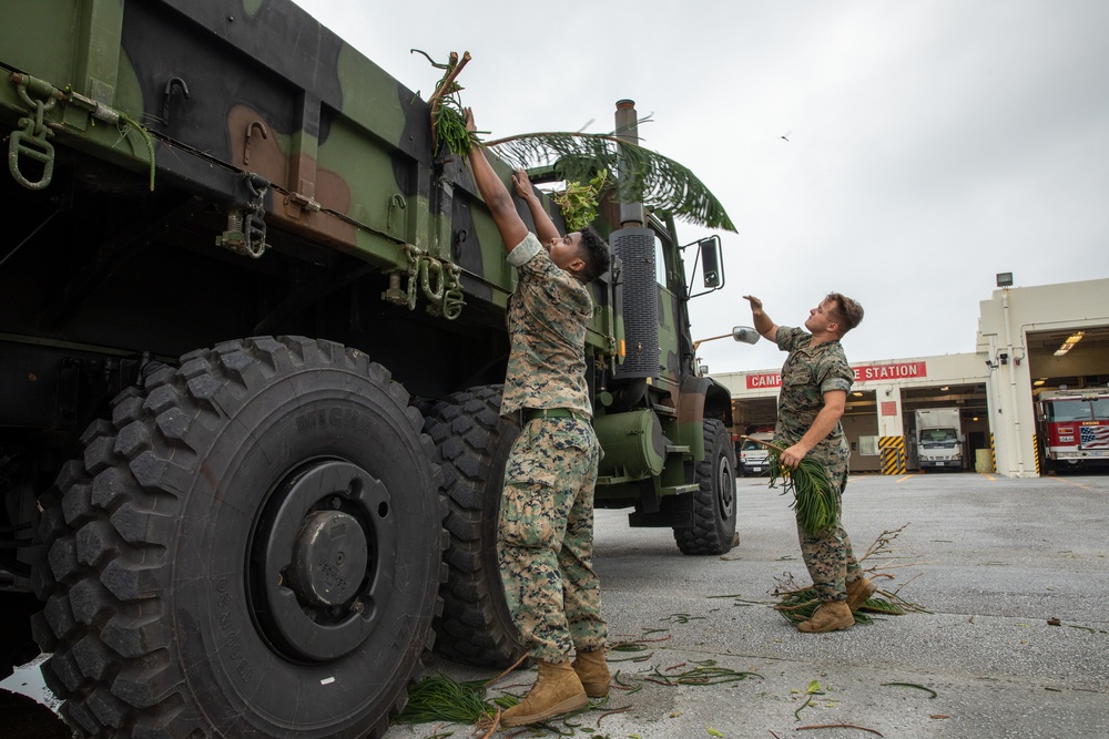 Camp Base Operations leads clean-up efforts after Typhoon Khanun