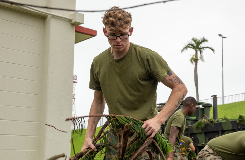 Camp Base Operations leads clean-up efforts after Typhoon Khanun