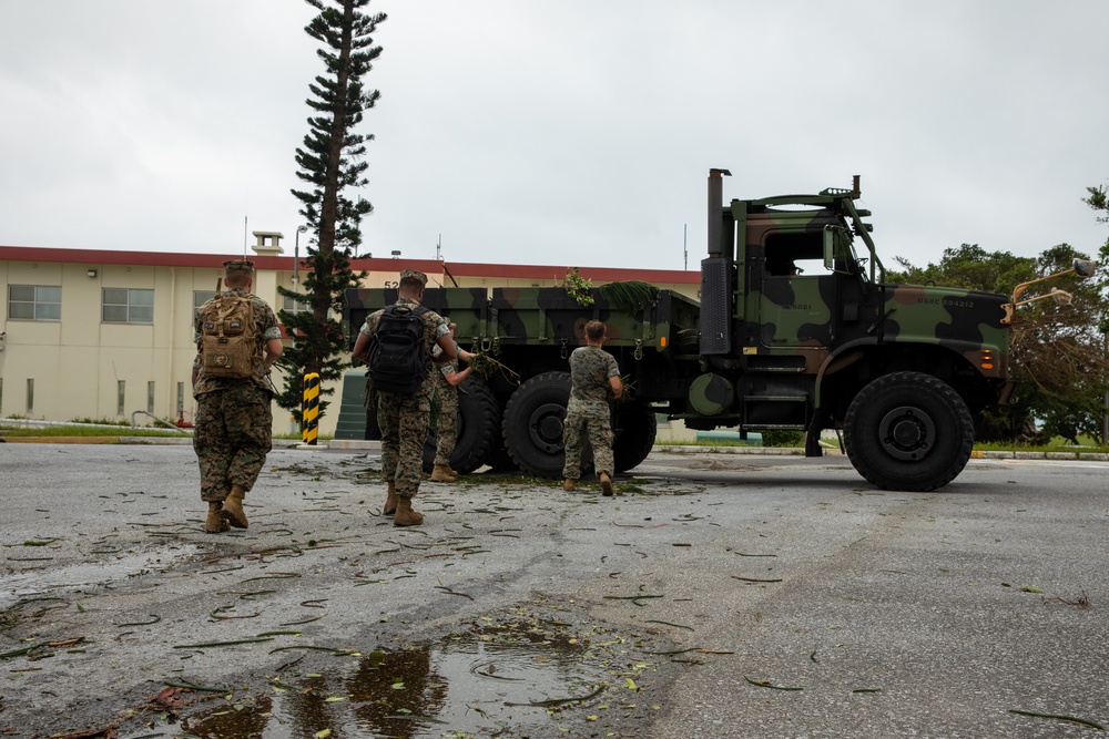 Camp Base Operations leads clean-up efforts after Typhoon Khanun